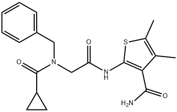 606110-32-1 3-Thiophenecarboxamide,2-[[[(cyclopropylcarbonyl)(phenylmethyl)amino]acetyl]amino]-4,5-dimethyl-(9CI)