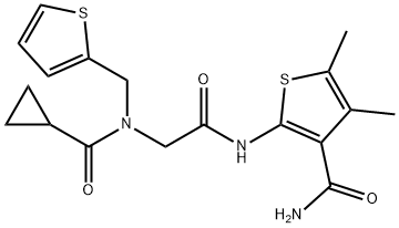 606110-36-5 3-Thiophenecarboxamide,2-[[[(cyclopropylcarbonyl)(2-thienylmethyl)amino]acetyl]amino]-4,5-dimethyl-(9CI)