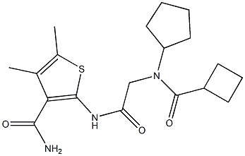 3-Thiophenecarboxamide,2-[[[(cyclobutylcarbonyl)cyclopentylamino]acetyl]amino]-4,5-dimethyl-(9CI) Struktur