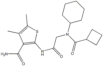 3-Thiophenecarboxamide,2-[[[(cyclobutylcarbonyl)cyclohexylamino]acetyl]amino]-4,5-dimethyl-(9CI) Structure