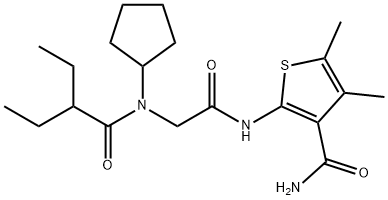 3-Thiophenecarboxamide,2-[[[cyclopentyl(2-ethyl-1-oxobutyl)amino]acetyl]amino]-4,5-dimethyl-(9CI) Struktur