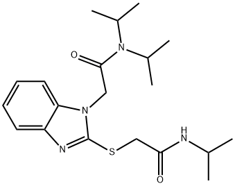 606111-04-0 1H-Benzimidazole-1-acetamide,N,N-bis(1-methylethyl)-2-[[2-[(1-methylethyl)amino]-2-oxoethyl]thio]-(9CI)