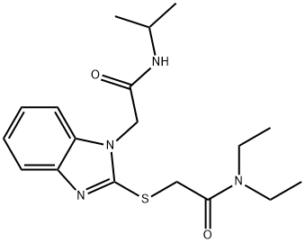 606111-14-2 1H-Benzimidazole-1-acetamide,2-[[2-(diethylamino)-2-oxoethyl]thio]-N-(1-methylethyl)-(9CI)