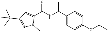 1H-Pyrazole-5-carboxamide,3-(1,1-dimethylethyl)-N-[1-(4-ethoxyphenyl)ethyl]-1-methyl-(9CI) Structure