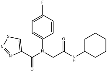 606114-53-8 1,2,3-Thiadiazole-4-carboxamide,N-[2-(cyclohexylamino)-2-oxoethyl]-N-(4-fluorophenyl)-(9CI)