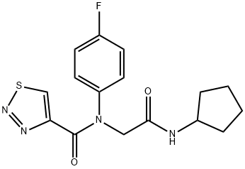1,2,3-Thiadiazole-4-carboxamide,N-[2-(cyclopentylamino)-2-oxoethyl]-N-(4-fluorophenyl)-(9CI) 结构式