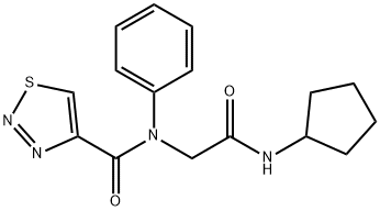 1,2,3-Thiadiazole-4-carboxamide,N-[2-(cyclopentylamino)-2-oxoethyl]-N-phenyl-(9CI) Structure
