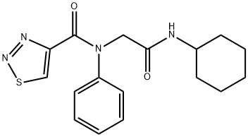 1,2,3-Thiadiazole-4-carboxamide,N-[2-(cyclohexylamino)-2-oxoethyl]-N-phenyl-(9CI) Structure