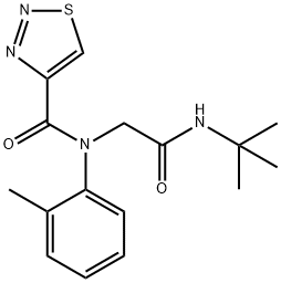 1,2,3-Thiadiazole-4-carboxamide,N-[2-[(1,1-dimethylethyl)amino]-2-oxoethyl]-N-(2-methylphenyl)-(9CI) Structure