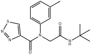 1,2,3-Thiadiazole-4-carboxamide,N-[2-[(1,1-dimethylethyl)amino]-2-oxoethyl]-N-(3-methylphenyl)-(9CI) Structure