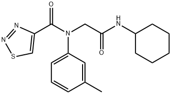606115-40-6 1,2,3-Thiadiazole-4-carboxamide,N-[2-(cyclohexylamino)-2-oxoethyl]-N-(3-methylphenyl)-(9CI)