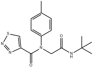 1,2,3-Thiadiazole-4-carboxamide,N-[2-[(1,1-dimethylethyl)amino]-2-oxoethyl]-N-(4-methylphenyl)-(9CI) Structure