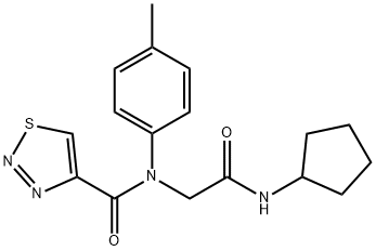 1,2,3-Thiadiazole-4-carboxamide,N-[2-(cyclopentylamino)-2-oxoethyl]-N-(4-methylphenyl)-(9CI) Struktur