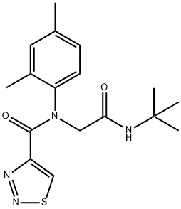 1,2,3-Thiadiazole-4-carboxamide,N-[2-[(1,1-dimethylethyl)amino]-2-oxoethyl]-N-(2,4-dimethylphenyl)-(9CI) 结构式