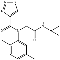 1,2,3-Thiadiazole-4-carboxamide,N-[2-[(1,1-dimethylethyl)amino]-2-oxoethyl]-N-(2,5-dimethylphenyl)-(9CI) Structure