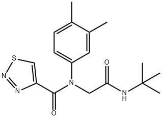 1,2,3-Thiadiazole-4-carboxamide,N-[2-[(1,1-dimethylethyl)amino]-2-oxoethyl]-N-(3,4-dimethylphenyl)-(9CI)|