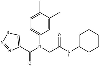 1,2,3-Thiadiazole-4-carboxamide,N-[2-(cyclohexylamino)-2-oxoethyl]-N-(3,4-dimethylphenyl)-(9CI) Structure