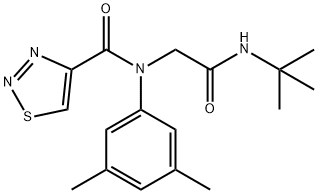 1,2,3-Thiadiazole-4-carboxamide,N-[2-[(1,1-dimethylethyl)amino]-2-oxoethyl]-N-(3,5-dimethylphenyl)-(9CI) Structure