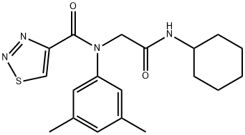 1,2,3-Thiadiazole-4-carboxamide,N-[2-(cyclohexylamino)-2-oxoethyl]-N-(3,5-dimethylphenyl)-(9CI) Structure