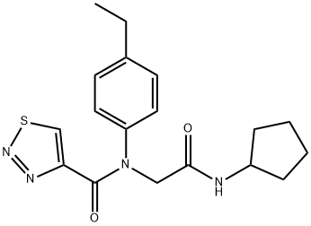 1,2,3-Thiadiazole-4-carboxamide,N-[2-(cyclopentylamino)-2-oxoethyl]-N-(4-ethylphenyl)-(9CI) Structure