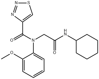 1,2,3-Thiadiazole-4-carboxamide,N-[2-(cyclohexylamino)-2-oxoethyl]-N-(2-methoxyphenyl)-(9CI) Structure