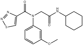 1,2,3-Thiadiazole-4-carboxamide,N-[2-(cyclohexylamino)-2-oxoethyl]-N-(3-methoxyphenyl)-(9CI) Struktur