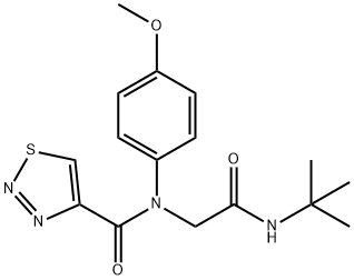 1,2,3-Thiadiazole-4-carboxamide,N-[2-[(1,1-dimethylethyl)amino]-2-oxoethyl]-N-(4-methoxyphenyl)-(9CI) Structure