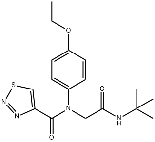 1,2,3-Thiadiazole-4-carboxamide,N-[2-[(1,1-dimethylethyl)amino]-2-oxoethyl]-N-(4-ethoxyphenyl)-(9CI) Structure