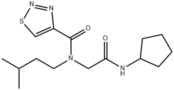 1,2,3-Thiadiazole-4-carboxamide,N-[2-(cyclopentylamino)-2-oxoethyl]-N-(3-methylbutyl)-(9CI) Structure
