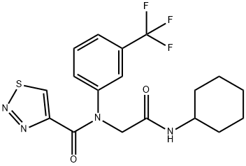1,2,3-Thiadiazole-4-carboxamide,N-[2-(cyclohexylamino)-2-oxoethyl]-N-[3-(trifluoromethyl)phenyl]-(9CI)|