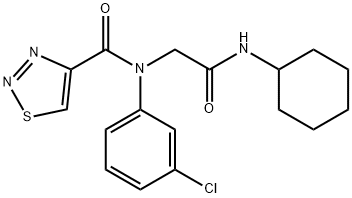 1,2,3-Thiadiazole-4-carboxamide,N-(3-chlorophenyl)-N-[2-(cyclohexylamino)-2-oxoethyl]-(9CI) Structure