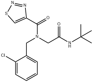 1,2,3-Thiadiazole-4-carboxamide,N-[(2-chlorophenyl)methyl]-N-[2-[(1,1-dimethylethyl)amino]-2-oxoethyl]-(9CI) 结构式