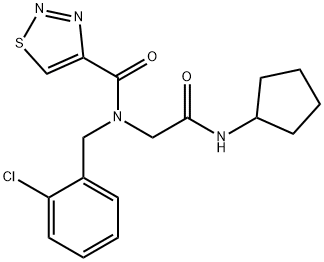 1,2,3-Thiadiazole-4-carboxamide,N-[(2-chlorophenyl)methyl]-N-[2-(cyclopentylamino)-2-oxoethyl]-(9CI) Structure