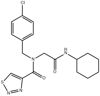 1,2,3-Thiadiazole-4-carboxamide,N-[(4-chlorophenyl)methyl]-N-[2-(cyclohexylamino)-2-oxoethyl]-(9CI)|