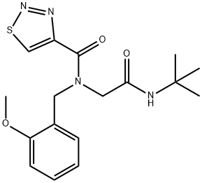 1,2,3-Thiadiazole-4-carboxamide,N-[2-[(1,1-dimethylethyl)amino]-2-oxoethyl]-N-[(2-methoxyphenyl)methyl]-(9CI)|