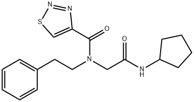 1,2,3-Thiadiazole-4-carboxamide,N-[2-(cyclopentylamino)-2-oxoethyl]-N-(2-phenylethyl)-(9CI)|