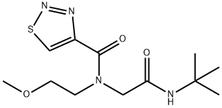 1,2,3-Thiadiazole-4-carboxamide,N-[2-[(1,1-dimethylethyl)amino]-2-oxoethyl]-N-(2-methoxyethyl)-(9CI)|