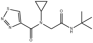 1,2,3-Thiadiazole-4-carboxamide,N-cyclopropyl-N-[2-[(1,1-dimethylethyl)amino]-2-oxoethyl]-(9CI) Structure