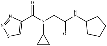1,2,3-Thiadiazole-4-carboxamide,N-[2-(cyclopentylamino)-2-oxoethyl]-N-cyclopropyl-(9CI) Structure