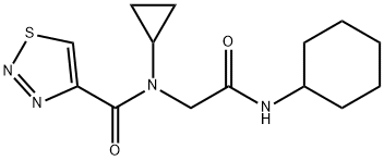1,2,3-Thiadiazole-4-carboxamide,N-[2-(cyclohexylamino)-2-oxoethyl]-N-cyclopropyl-(9CI) Struktur