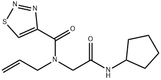 1,2,3-Thiadiazole-4-carboxamide,N-[2-(cyclopentylamino)-2-oxoethyl]-N-2-propenyl-(9CI) Structure