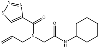 1,2,3-Thiadiazole-4-carboxamide,N-[2-(cyclohexylamino)-2-oxoethyl]-N-2-propenyl-(9CI) Structure