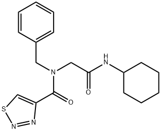 1,2,3-Thiadiazole-4-carboxamide,N-[2-(cyclohexylamino)-2-oxoethyl]-N-(phenylmethyl)-(9CI) Structure
