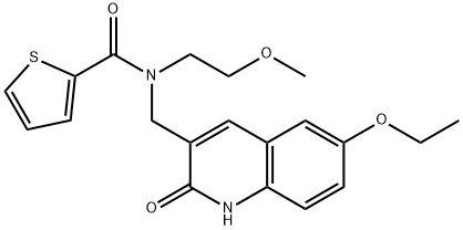 2-Thiophenecarboxamide,N-[(6-ethoxy-1,2-dihydro-2-oxo-3-quinolinyl)methyl]-N-(2-methoxyethyl)-(9CI) Structure
