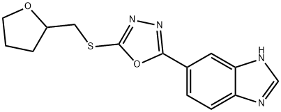 1H-Benzimidazole,5-[5-[[(tetrahydro-2-furanyl)methyl]thio]-1,3,4-oxadiazol-2-yl]-(9CI)|