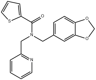 2-Thiophenecarboxamide,N-(1,3-benzodioxol-5-ylmethyl)-N-(2-pyridinylmethyl)-(9CI)|