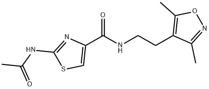 4-Thiazolecarboxamide,2-(acetylamino)-N-[2-(3,5-dimethyl-4-isoxazolyl)ethyl]-(9CI) Struktur