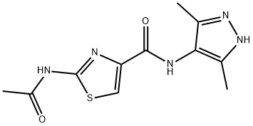 4-Thiazolecarboxamide,2-(acetylamino)-N-(3,5-dimethyl-1H-pyrazol-4-yl)-(9CI) Struktur