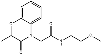 4H-1,4-Benzoxazine-4-acetamide,2,3-dihydro-N-(2-methoxyethyl)-2-methyl-3-oxo-(9CI) Structure