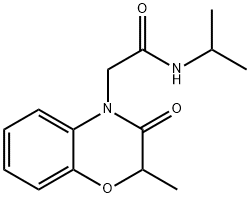 4H-1,4-Benzoxazine-4-acetamide,2,3-dihydro-2-methyl-N-(1-methylethyl)-3-oxo-(9CI) Struktur